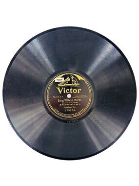 Tollefsen Trio Song Without Words 10in Shellac 78 RPM Victor 17525